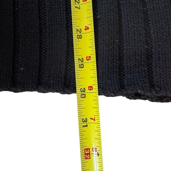 Classiques Entier Black 100% Pure New Wool Mini Sweater Dress Turtleneck M - Picture 2 of 8